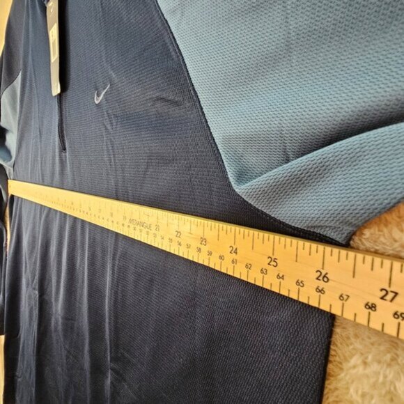 Nike Jacket Quarter Zip Long Sleeve Blue 2 Tone Active Athletic Mens Sz XXL Golf - Picture 4 of 10